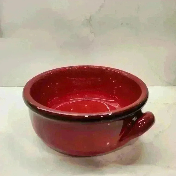 De Silva Terracotta Made in Italy‎ Red Black Ombré Soup Bowls Baking Oven Dish - Picture 5 of 10